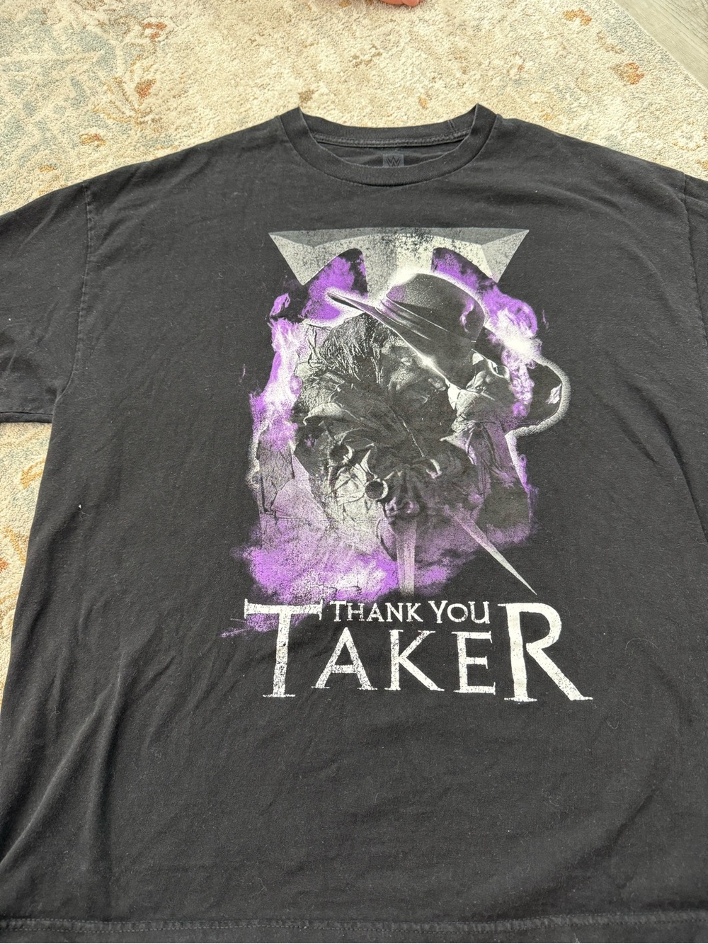 Graphic Black Tee with Purple Horror Artwork - Unbranded